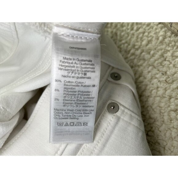 Madewell Womens Mid Rise Kick Out Ankle Length Jeans Pure White Size 31& 32 - Picture 7 of 12